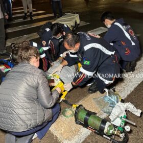 Fotos de Mulher é socorrida com ferimentos graves após ser atropelada no Contorno Sul em Maringá