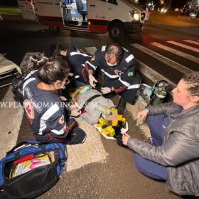 Fotos de Mulher é socorrida com ferimentos graves após ser atropelada no Contorno Sul em Maringá