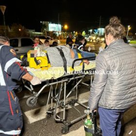 Fotos de Mulher é socorrida com ferimentos graves após ser atropelada no Contorno Sul em Maringá