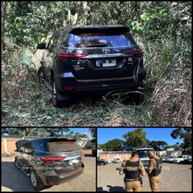 Fotos de Polícia Militar recupera caminhonete de luxo furtada no Aeroporto de Maringá