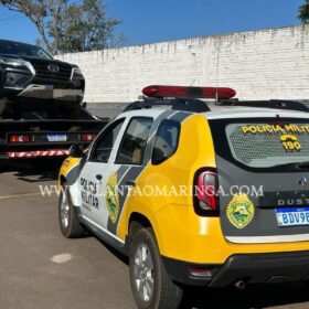Fotos de Polícia Militar recupera caminhonete de luxo furtada no Aeroporto de Maringá