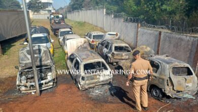Fotos de Quatro viaturas da Polícia Militar ficam destruídas após incêndio em Maringá