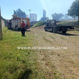 Fotos de Quatro viaturas da Polícia Militar ficam destruídas após incêndio em Maringá