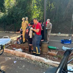 Fotos de Segurança que sofreu grave acidente em Maringá, morre no hospital