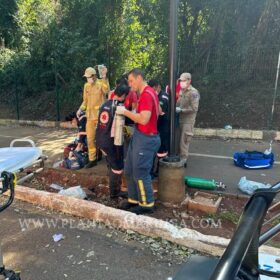 Fotos de Segurança sofre parada cardíaca e é reanimado após acidente em Maringá