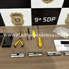 Fotos de Dupla especializada em pescar envelopes com dinheiro em caixas eletrônicos é presa em Maringá