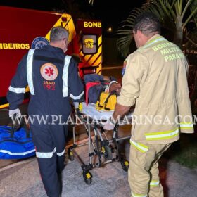 Fotos de Homem com extensa ficha criminal é hospitalizado após tentar roubar casa de Policial Civil em Maringá