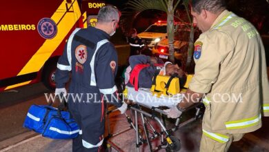 Fotos de Homem com extensa ficha criminal é hospitalizado após tentar roubar casa de Policial Civil em Maringá