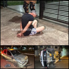 Homem com sinais de embriaguez é preso após provocar dois acidentes, em Maringá Foto 1 Fotos de Homem com sinais de embriaguez é preso após provocar dois acidentes, em Maringá