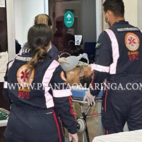 Fotos de Homem é esfaqueado pela segunda vez pela própria esposa; a vítima foi intubada e encaminhado ao HU de Maringá