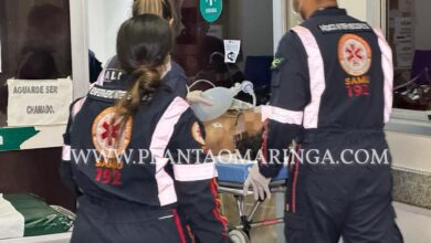 Fotos de Homem é esfaqueado pela segunda vez pela própria esposa; a vítima foi intubada e encaminhado ao HU de Maringá
