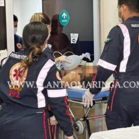 Fotos de Homem é esfaqueado pela segunda vez pela própria esposa; a vítima foi intubada e encaminhado ao HU de Maringá
