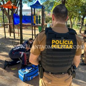 Fotos de Homem é intubado após ser atingido por três facadas no centro de Sarandi