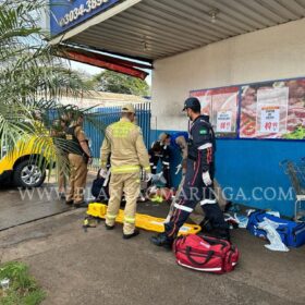 Homem é intubado após ser esfaqueado em Maringá Foto 1 Fotos de Homem é intubado após ser esfaqueado em Maringá