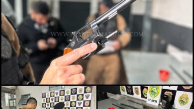 Fotos de Homem é preso pela Rotam com quatro armas de fogo em Maringá