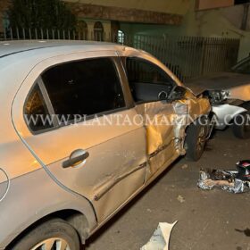 Fotos de Câmera registrou acidente com morte em Maringá - o motociclista estava em fuga da policia
