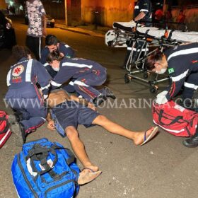 Fotos de Mãe e filho são agredidos a pauladas por traficantes em Maringá