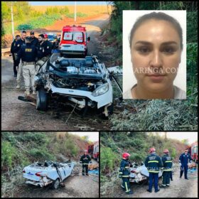 Moradora de Maringá morre após carro capotar e cair em ribanceira em Marialva Foto 1 Fotos de Moradora de Maringá morre após carro capotar e cair em ribanceira em Marialva