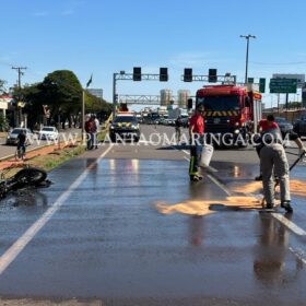 Fotos de Moto explode após bater em carro em Sarandi