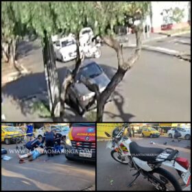 Fotos de Motociclista avança preferencial e sofre ferimentos graves em Maringá 