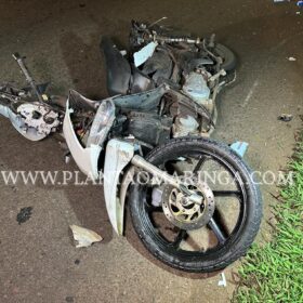 Fotos de Motociclista é intubado após bater de frente com carro no Contorno Sul em Maringá 
