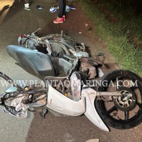 Fotos de Motociclista é intubado após bater de frente com carro no Contorno Sul em Maringá 