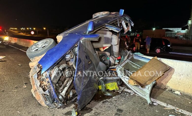 Fotos de Motorista dirige pela contramão e provoca acidente em Maringá 