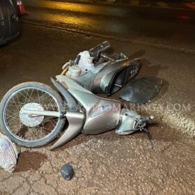 Fotos de Mulher sofre trauma de face após queda de moto em Maringá