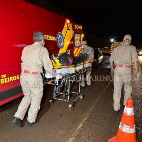 Fotos de Mulher sofre trauma de face após queda de moto em Maringá