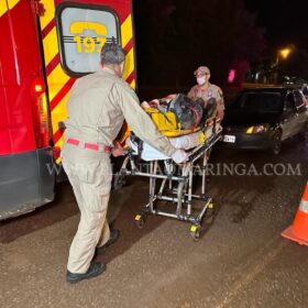 Fotos de Mulher sofre trauma de face após queda de moto em Maringá