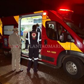 Fotos de Mulher sofre trauma de face após queda de moto em Maringá