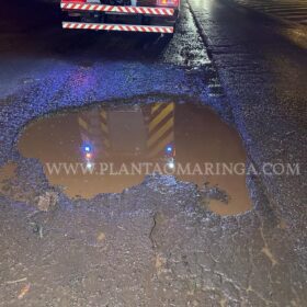 Fotos de Mulher sofre trauma de face após queda de moto em Maringá