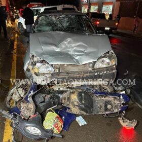 Fotos de Câmera registra acidente que deixou pai e filho feridos em Sarandi 