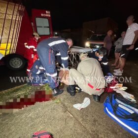 Fotos de Câmera registra acidente que deixou pai e filho feridos em Sarandi 