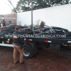 Fotos de Polícia Militar prende quadrilha e recupera quase 2 toneladas de fios em Maringá