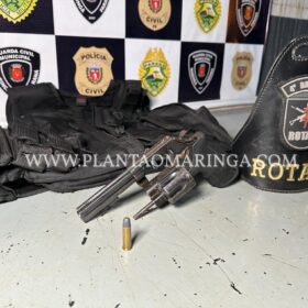 Fotos de Rotam recupera moto roubada, apreende arma e prende dois suspeitos após roubo em Maringá