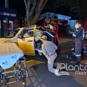 Fotos de Câmera de segurança registra motorista avançando preferencial e causando acidente em Maringá 