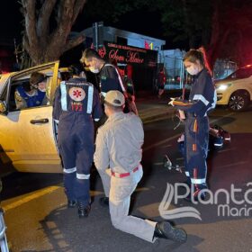 Fotos de Câmera de segurança registra motorista avançando preferencial e causando acidente em Maringá 