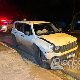 Fotos de Câmera de segurança registra motorista avançando preferencial e causando acidente em Maringá 