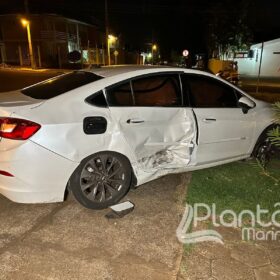 Fotos de Câmera de segurança registra motorista avançando preferencial e causando acidente em Maringá 