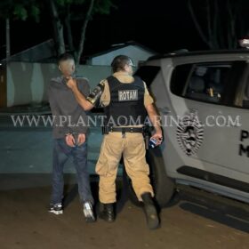 Fotos de Câmera registra criminosos rendendo mulher e roubando carro em Maringá 