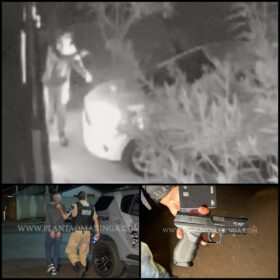Fotos de Câmera registra criminosos rendendo mulher e roubando carro em Maringá 