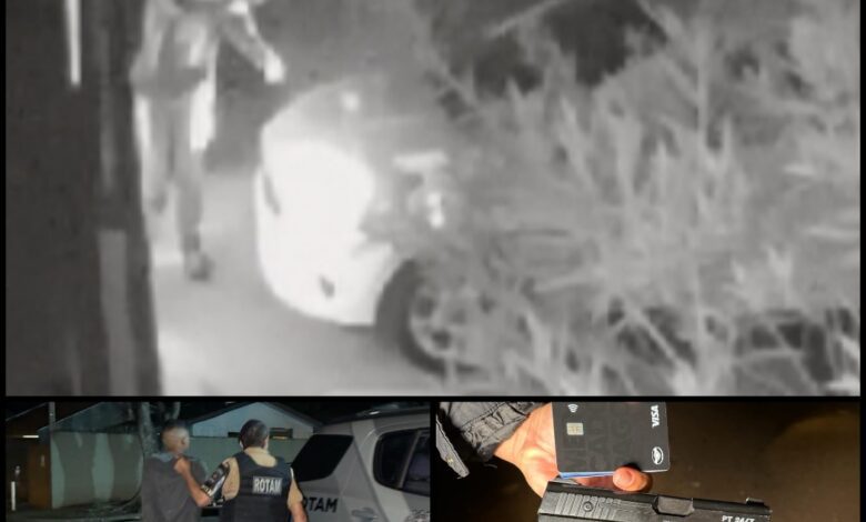 Câmera registra criminosos rendendo mulher e roubando carro em Maringá Foto 1 Fotos de Câmera registra criminosos rendendo mulher e roubando carro em Maringá