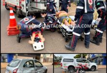 Fotos de Carro avança preferencial causando acidente que deixou pai e filho feridos em Maringá