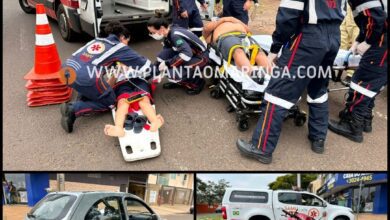 Fotos de Carro avança preferencial causando acidente que deixou pai e filho feridos em Maringá