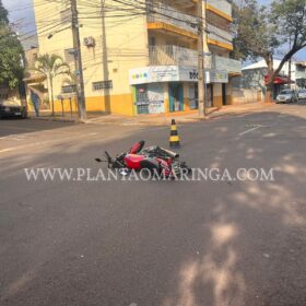 Fotos de Carro avança preferencial e deixa motociclista em estado grave, em Maringá