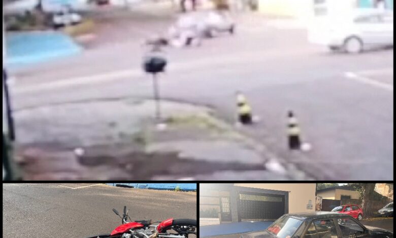 Fotos de Carro avança preferencial e deixa motociclista em estado grave, em Maringá