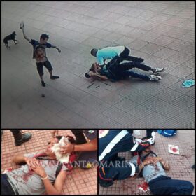 Fotos de Homem é agredido com tijoladas após brigas entre guardadores de carros em Maringá 