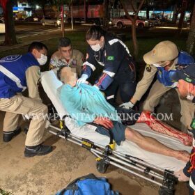 Fotos de Homem é socorrido em estado grave após ser esfaqueado pelo ex da atual em Maringá 