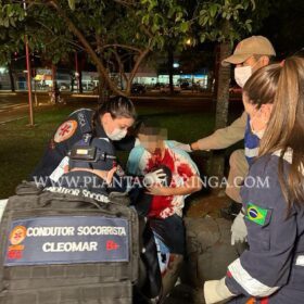 Fotos de Homem é socorrido em estado grave após ser esfaqueado pelo ex da atual em Maringá 